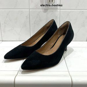 NWOB Clark Indigo Sage Cooper Blk Suede Pump Sz 8.5M - NEW